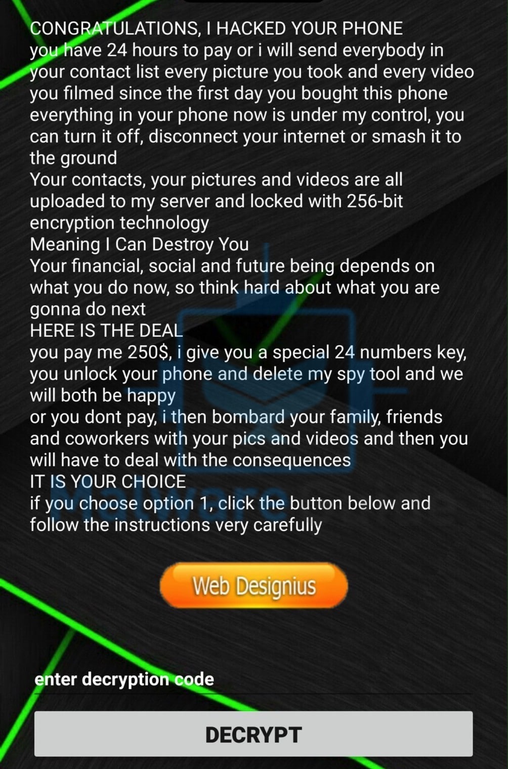 coronavirus app locks android device