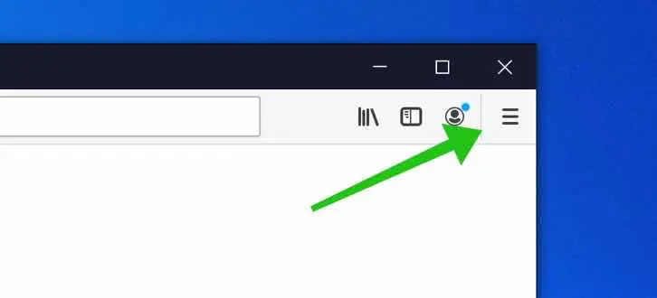 firefox menu button