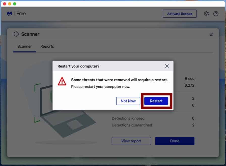 malwarebytes voor mac reboot