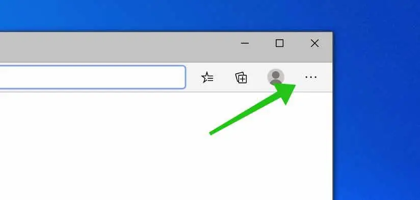 microsoft edge menu button