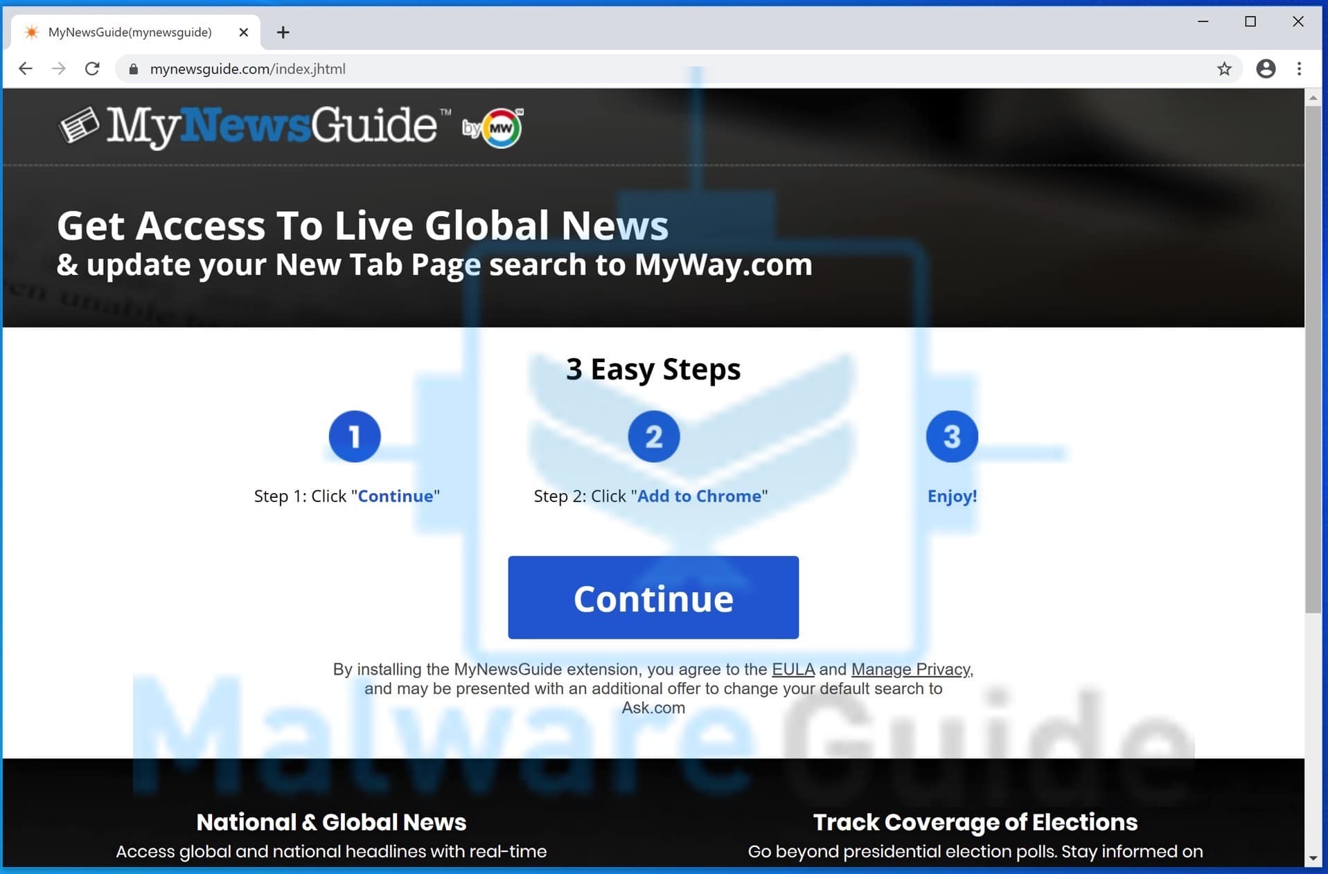 MyNewsGuide adware