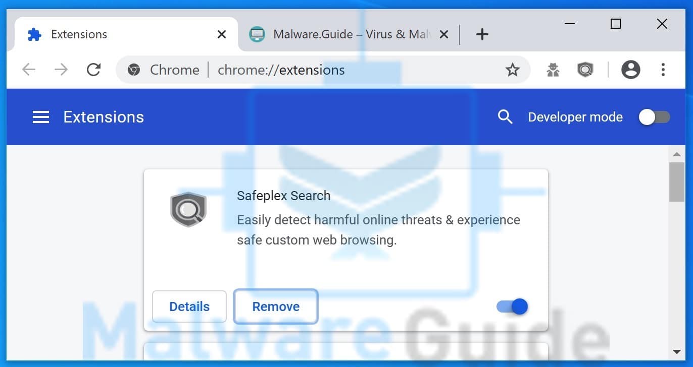 SafePlex Search browser extension Google Chrome