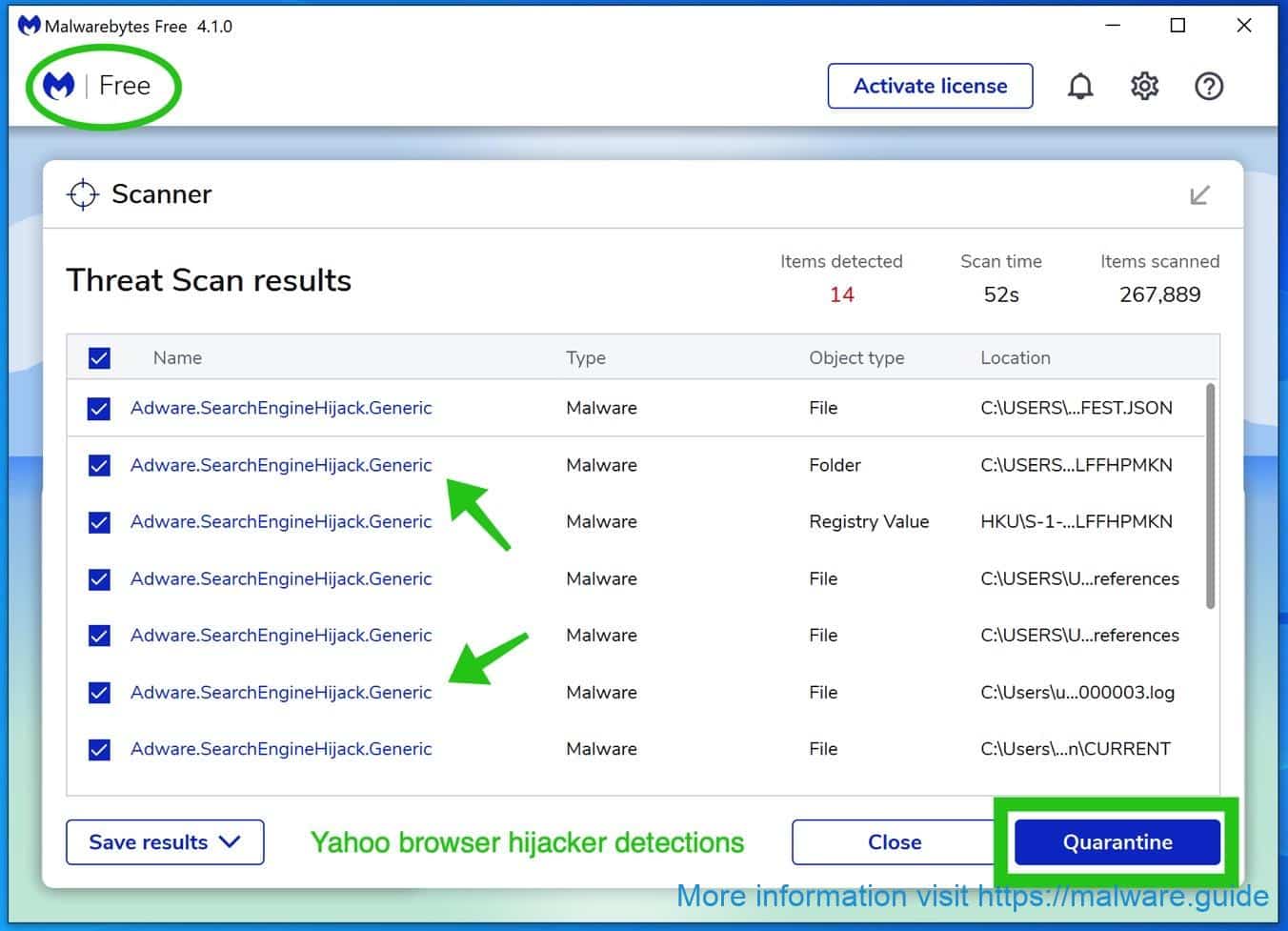 adware.searchengine.hijack.generic malwarebytes ไวรัส