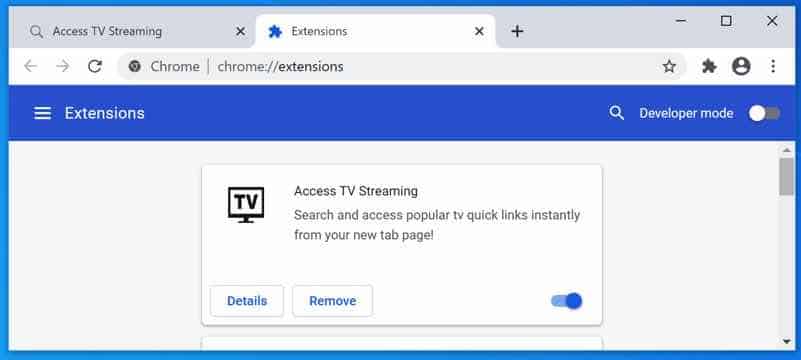 Access TV Streaming extension