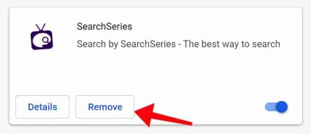 SearchSeries extension removal google chrome