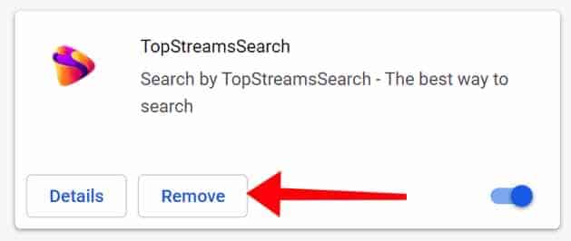 TopStreamsSearch removal google chrome