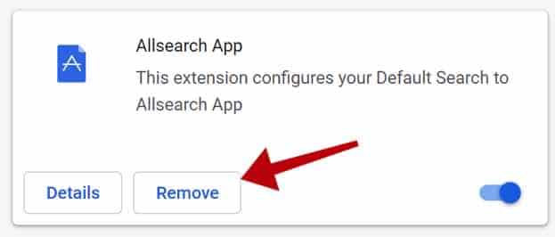Allsearch app adware removal
