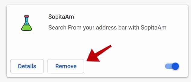 uninstall sopitaam extension google chrome