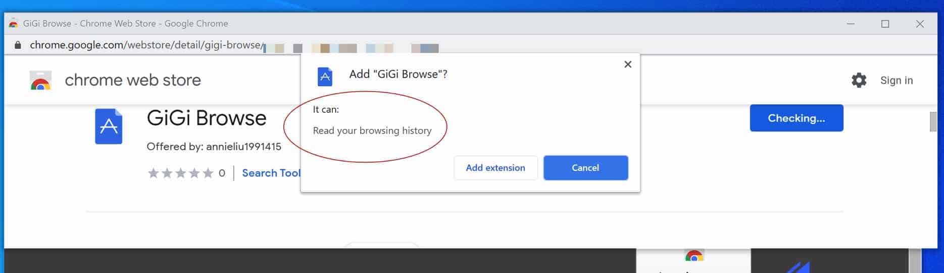 GiGi browse adware
