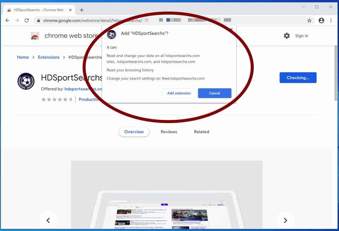 HDSportSearchs adware