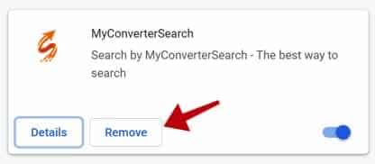 MyConverterSearch borttagning