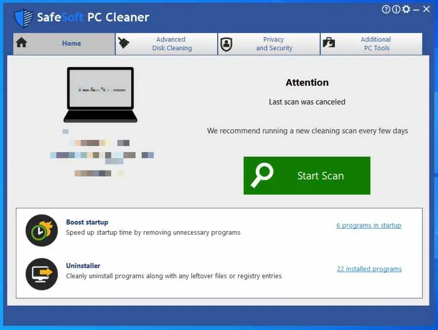 SafeSoft PC Cleaner