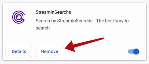 StreaminSearchs विस्तार काढणे