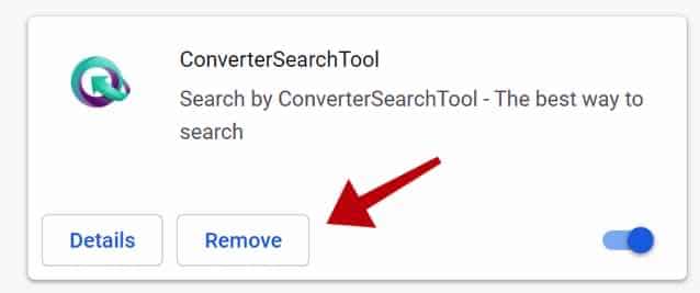 uninstall ConverterSearchTool extension