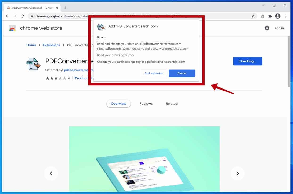 PDFConverterSearchTool browser permissions