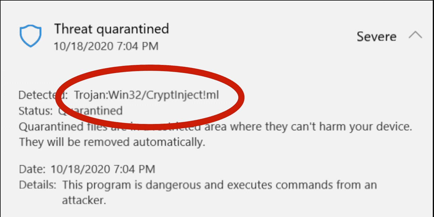 Trojan Win32 CryptoInject ml