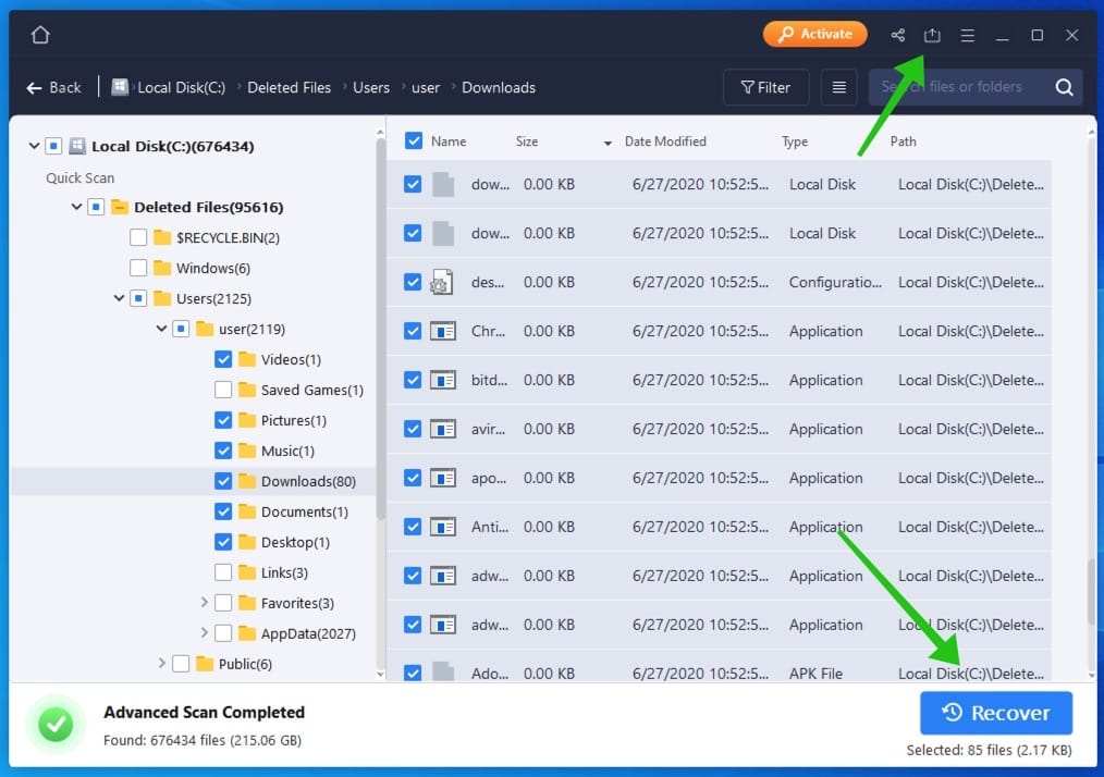 Recuperación de datos de Easeus paso 4