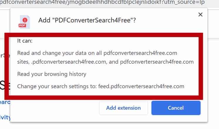 PDFConverterSearch4Free browser permissions