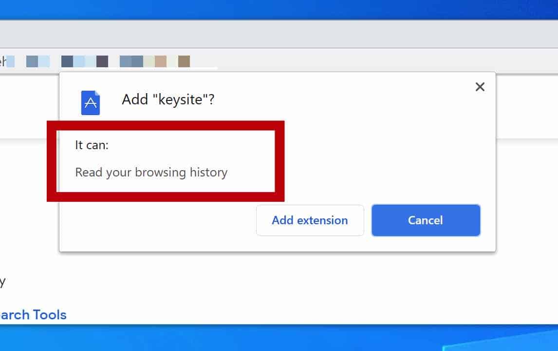 keysite browser permissions