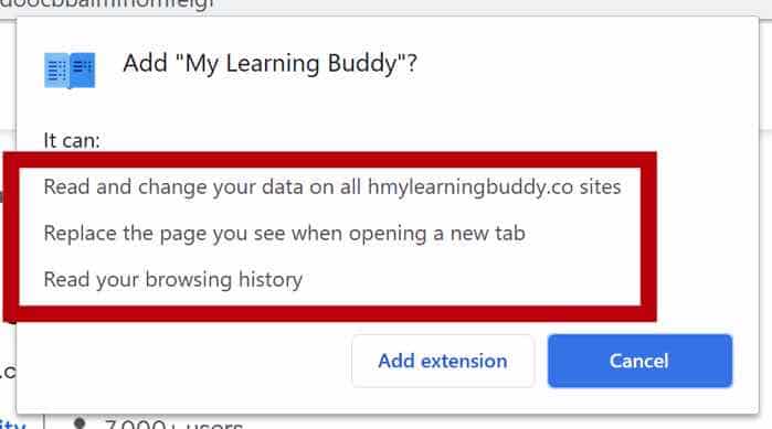 My Learning Buddy browser hijacker