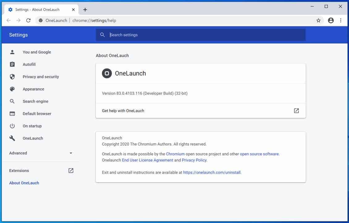 OneLaunch-Webbrowser