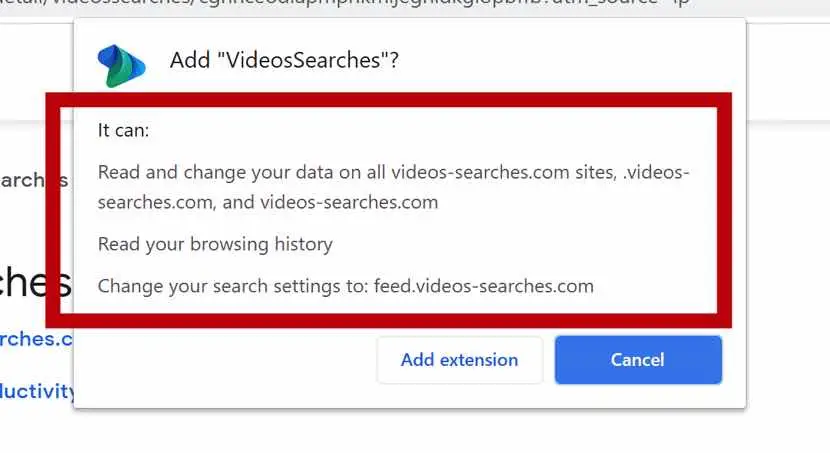 VideosSearches browser permissions