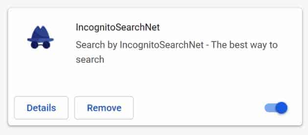 uninstall IncognitoSearchNet