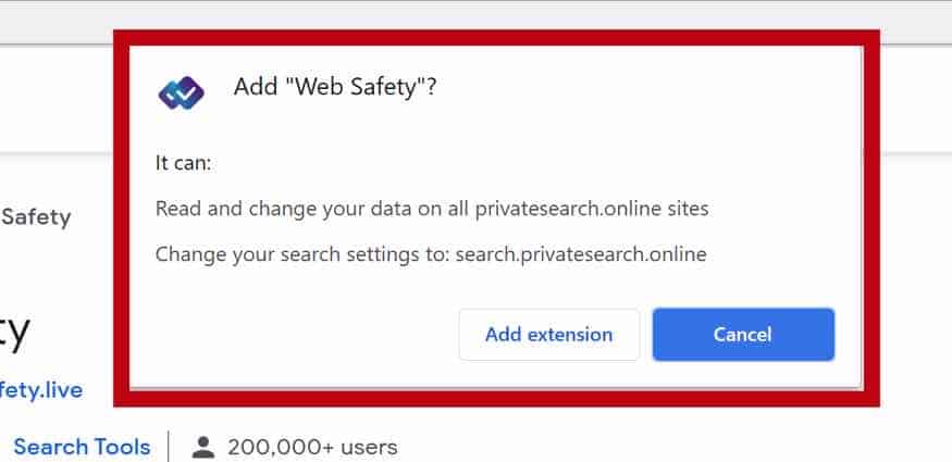 Web Safety browser permissions