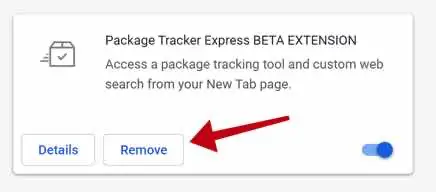 remove PackageTrackerExpress