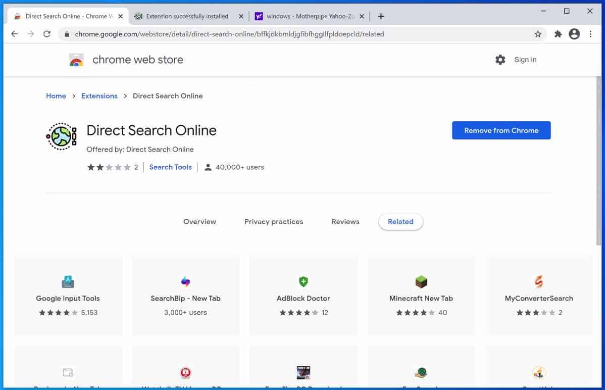 Direct Search Online