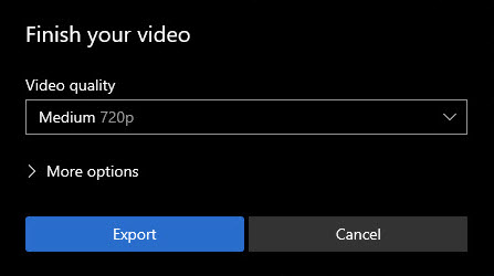 choose video output quality