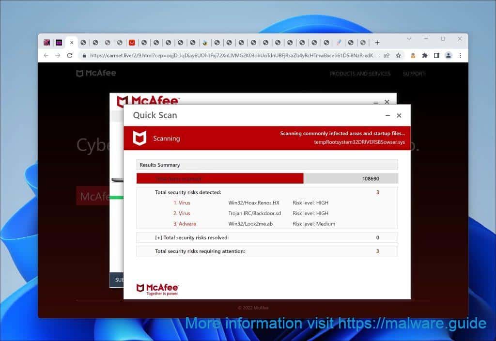 McAfee - Quick scan