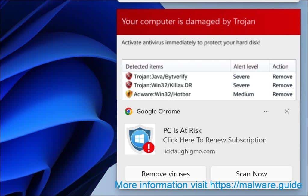 Your computer is damaged by trojan
