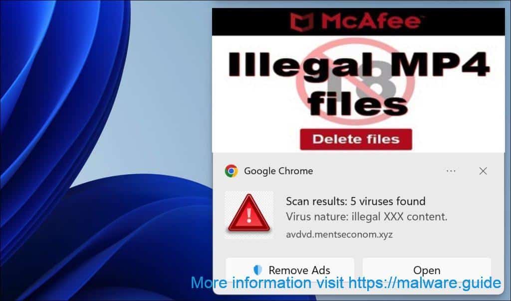 McAfee illegal mp4 files