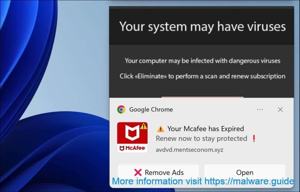 Your McAfee has expired