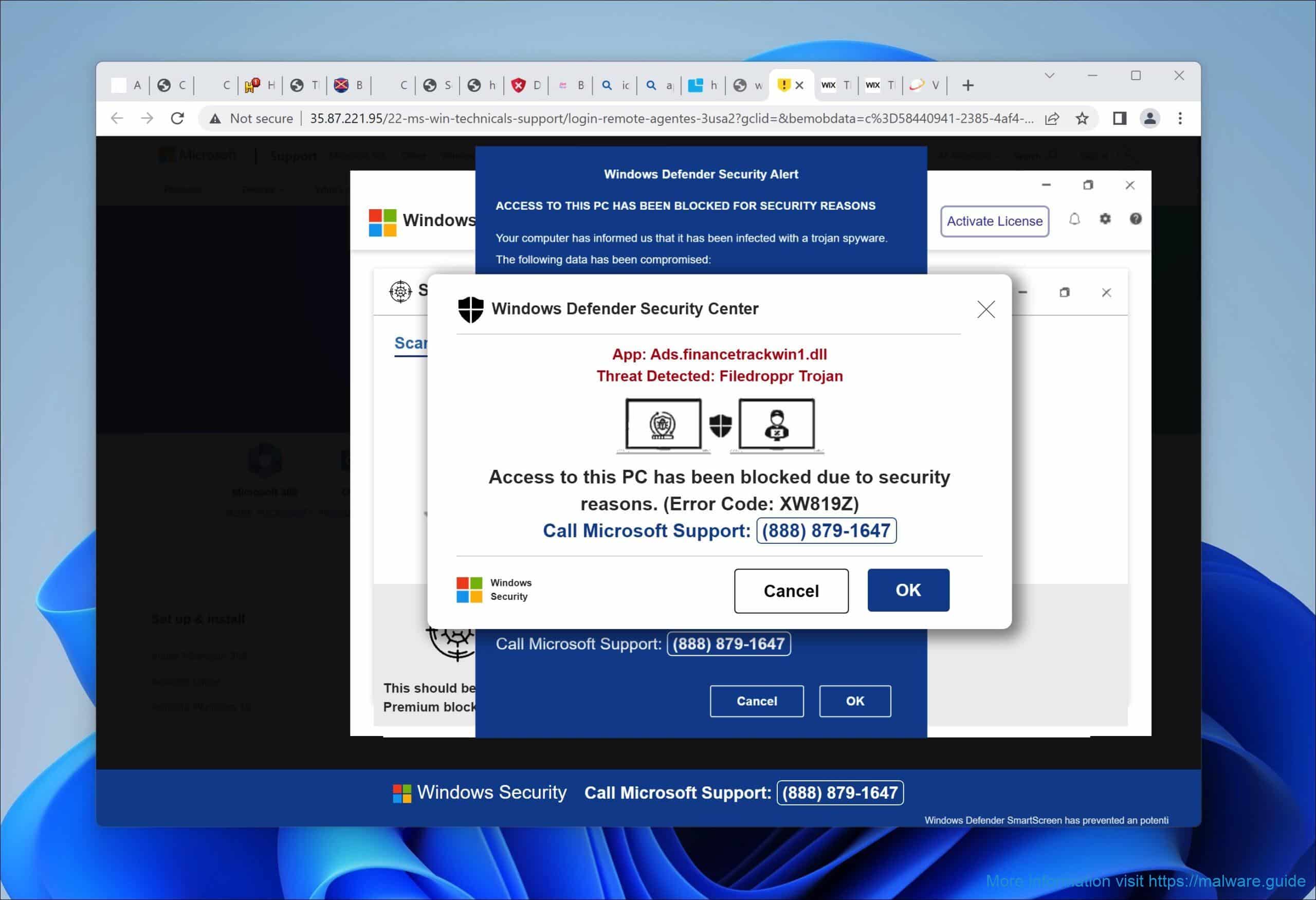 How to remove error code xw819z pop up scam march 2024
