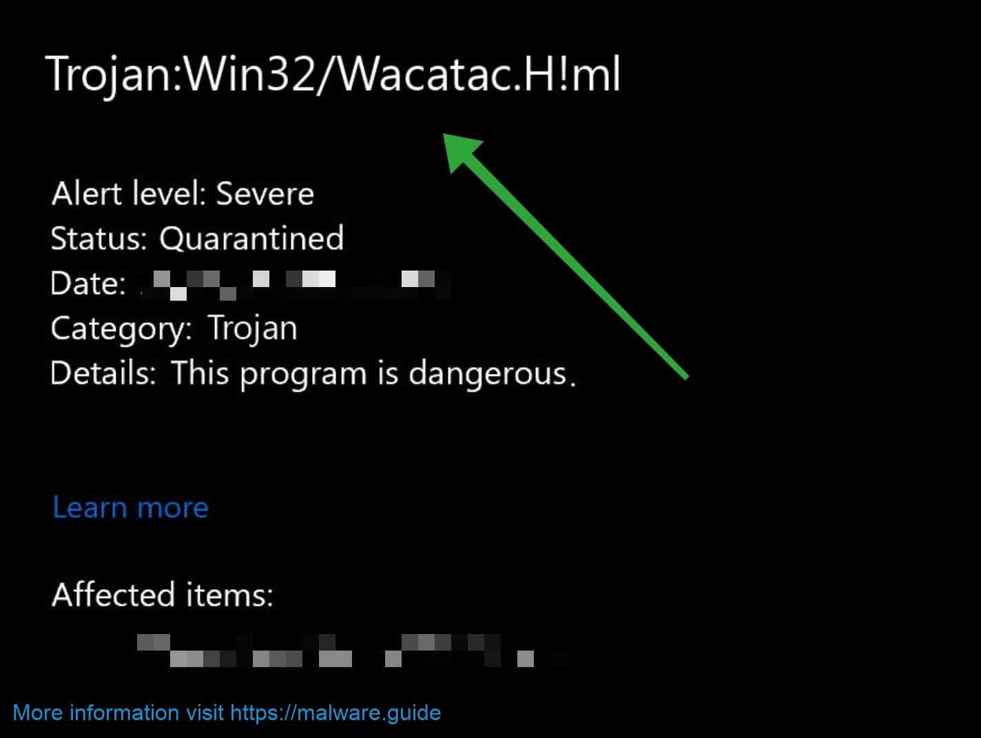 Cómo Eliminar Trojan:Win32/Wacatac.H!ml Virus